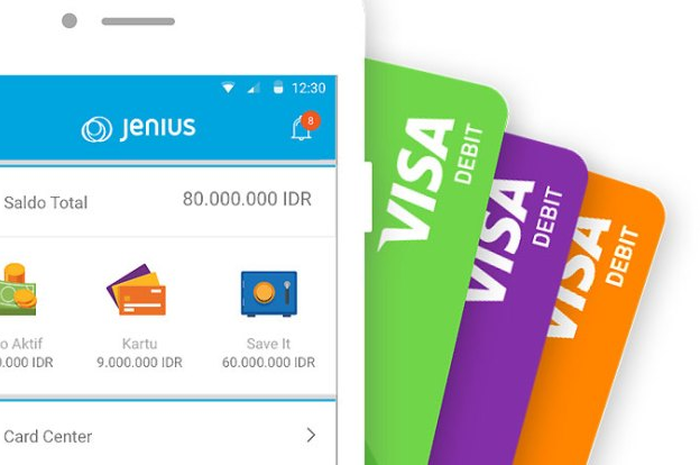 Aplikasi Jenius dan kartu Debit