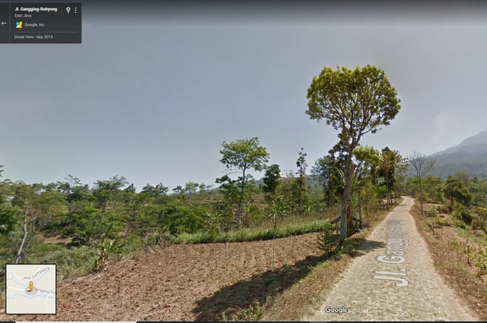 tampilan Google Street View di pelosok gunung