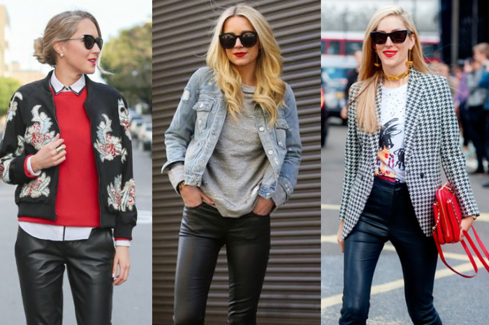 Mix and match leather pants