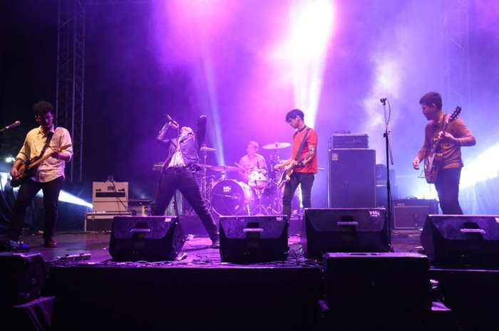 The Brandals tampil menghibur penonton saat acara Hodgepodge Superfest 2018 di Allianz Ecopark Ancol, Jakarta Utara, Minggu (2/9/2018). 