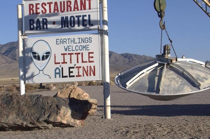 Area 51 di Amerika Serikat yang dianggap sebagai tempat pendaratan UFO.
