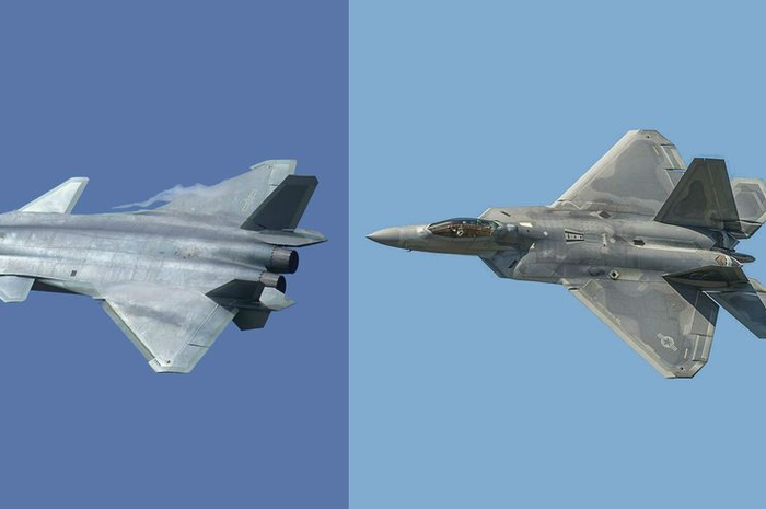 Chengdu J-20 sangat mirip dengan F-22 Raptor.