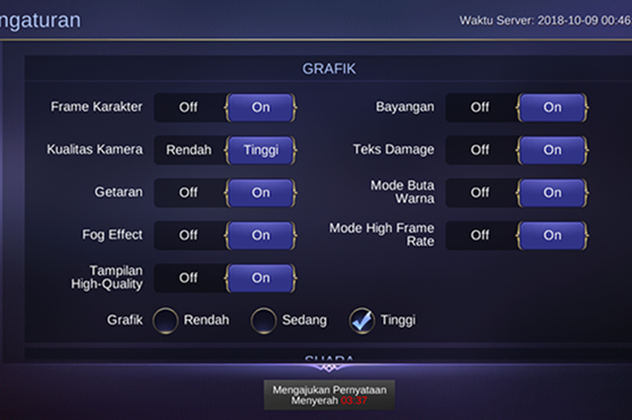 Pengaturan Grafis Mobile Legend