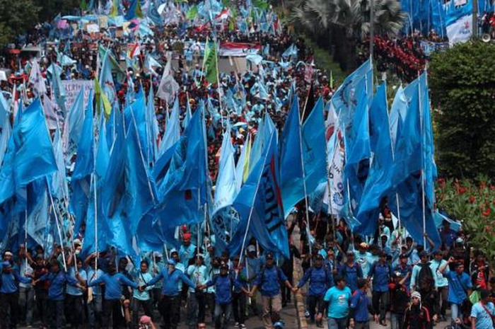 Ilustrasi demo buruh