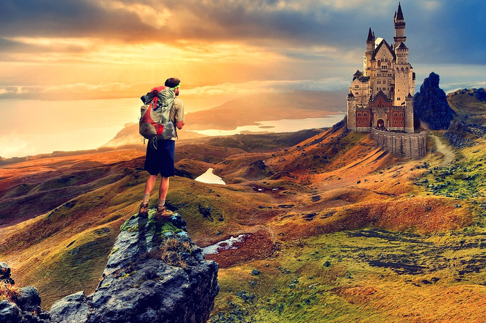 Ilustrasi travelling