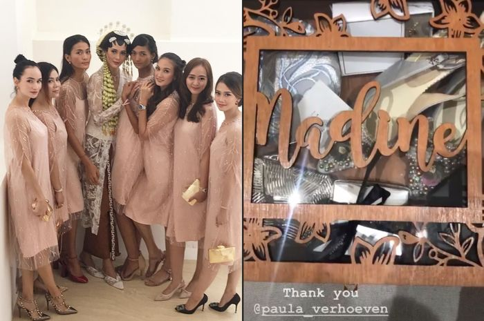 Nadine Chandrawinata bagikan isi kotak bridesmaidnya