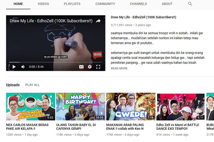 YouTube Edo Zhell