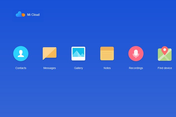 Menu di MiCloud
