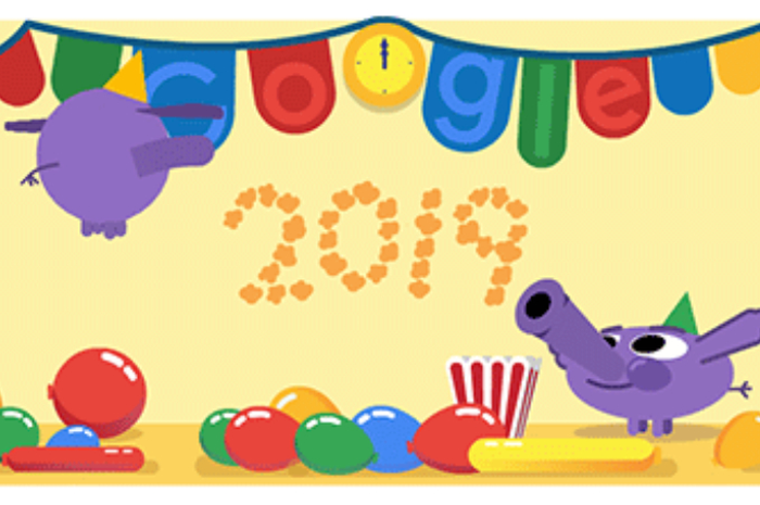 Google doodle tahun baru 2019!