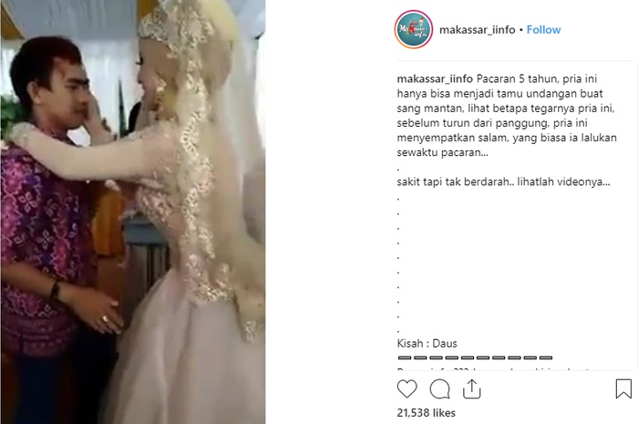 5 tahun pacaran, pria ini hanya jadi tamu undangan di pernikahan mantan kekasihnya/