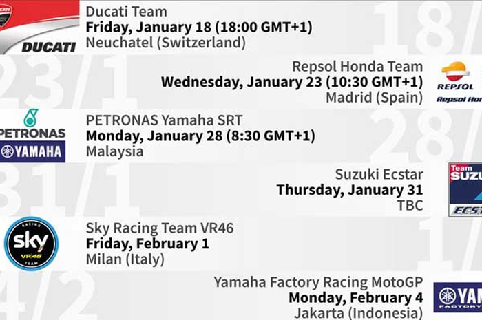Ducati tim pabrikan pertama launching, Yamaha pilih Jakarta sebagai tempat launchingnya