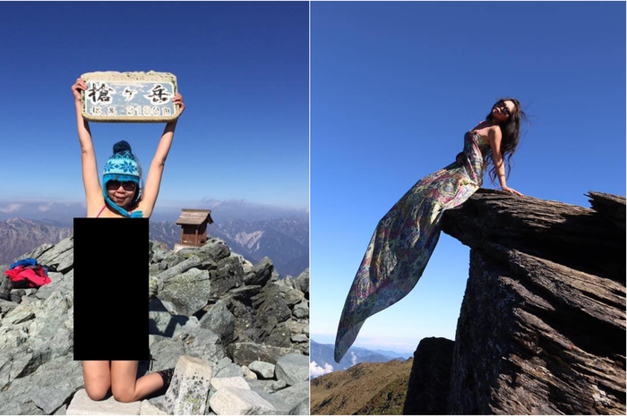 Gigi Wu yang dikenal sebagai 'Bikini Climber' tewas terjun ke jurang. 