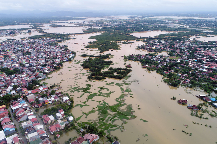 Kondisi Kelurahan Tamanggapa yang terkena banjir terekam dari atas menggunakan kamera Drone, Makassa