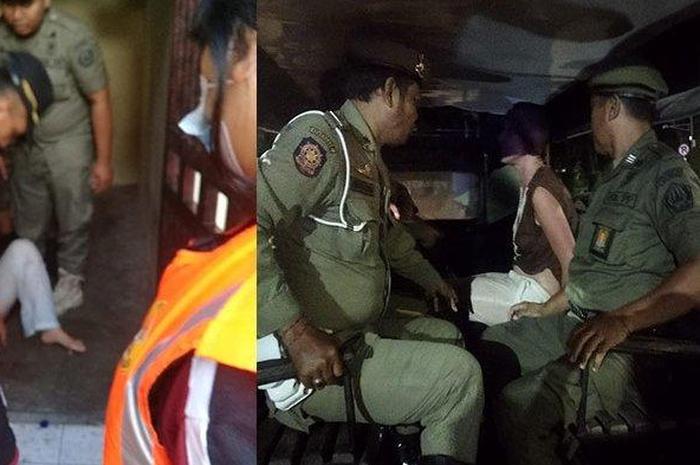 Penanganan bule wanita asal Jerman yang ngamudk di Catur Muka. 