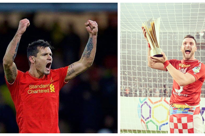 Dejan Lovren (kiri) dan Marko Simic (kanan)