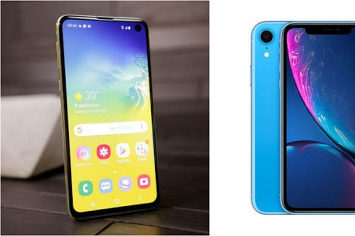 Ilustrasi Samsung S10e vs Iphone XR