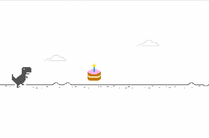 T-Rex di Google Chrome