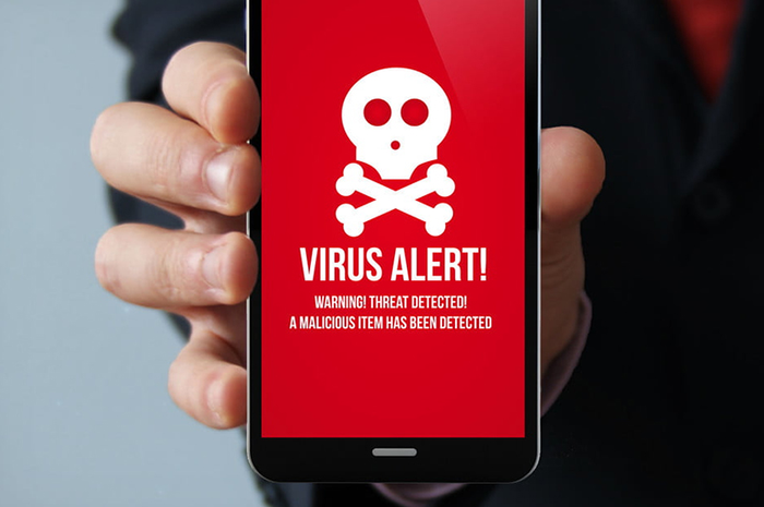 Ilustrasi virus Android