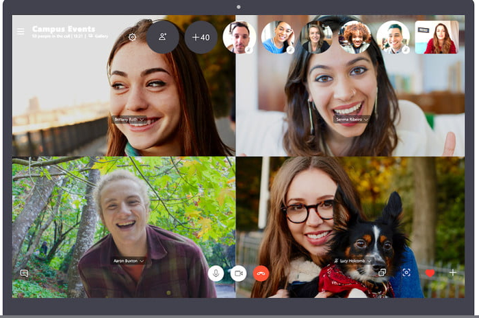 Skype salah satu aplikasi yang bisa dipakai video call hingga 50 orang dan cocok untuk koneksi internet yang buruk.