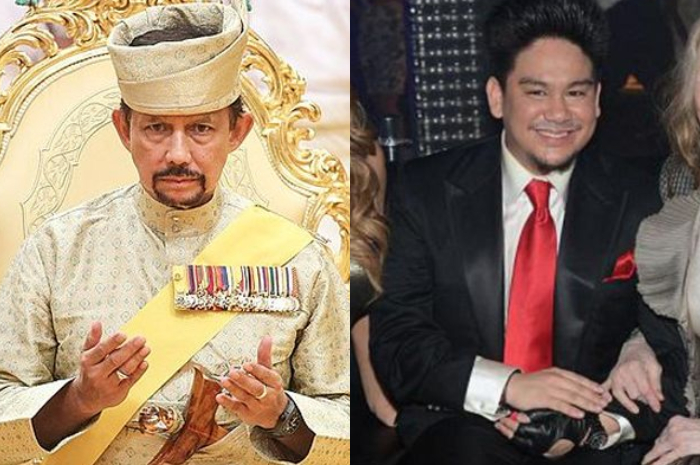 Sultan Hassanal Bolkiah (kanan) dan Pangeran Azim (kiri)