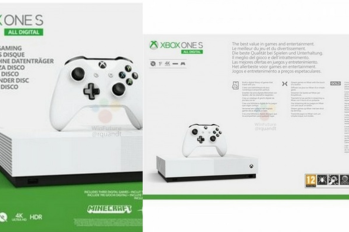 Ilustrasi Xbox One S All Digital