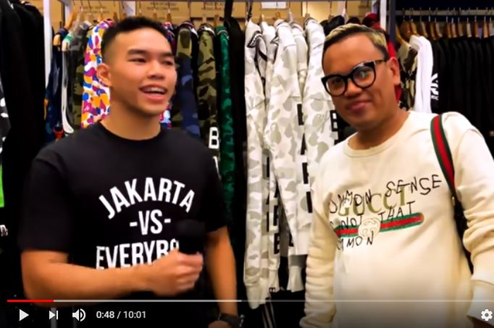 Tangkap Layar Youtube: Uya Kuya di Jakarta Sneaker Day