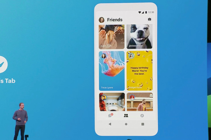 Tampilan fitur baru, Friends Tab pada Facebook Messenger