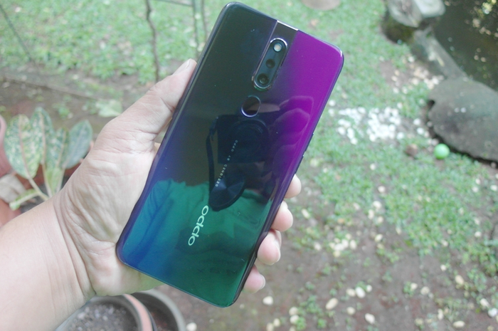 Gradasi warna bodi belakang  Oppo F11 Pro