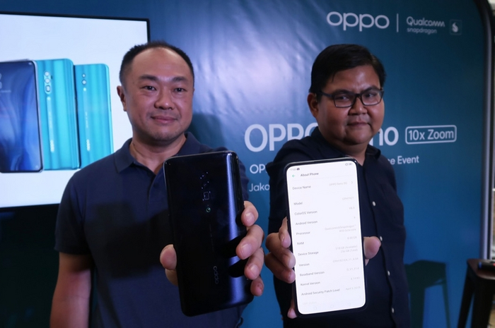 Tampilan dan ukuran Oppo Reno