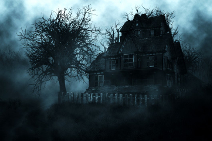 Ilustrasi rumah hantu