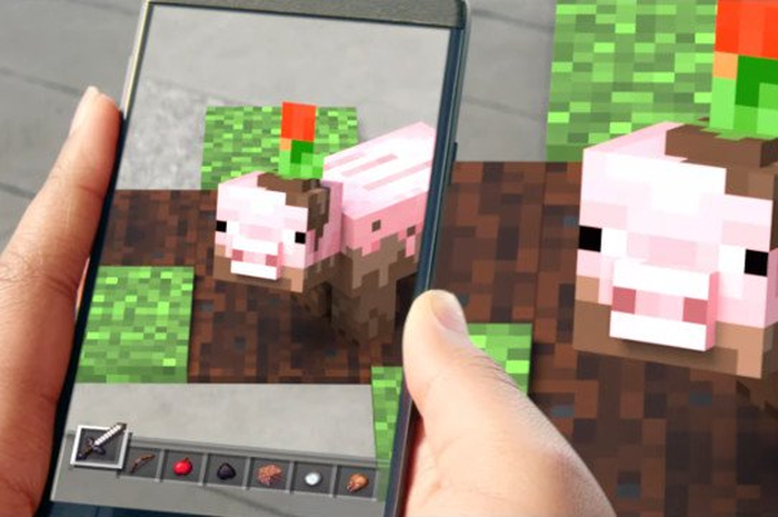 Minecraft dengan mode AR