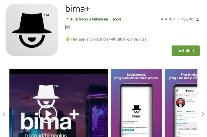 aplikasi Bima Tri