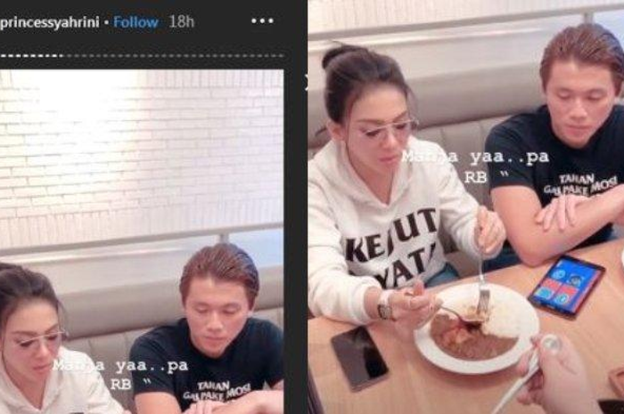 Syahrini membikinkan nasi goreng untuk suaminya, Reino Barack.