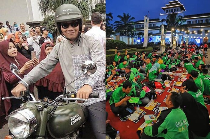 Ridwan Kamil buka puasa bareng driver ojek online