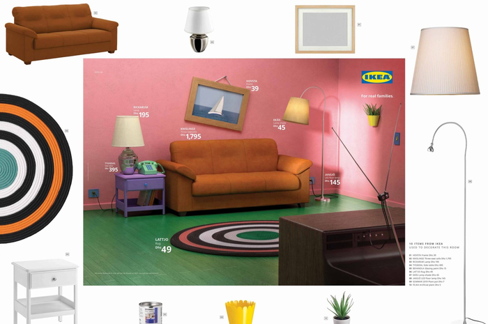 Iklan IKEA yang mereka ulang ruang tamu dalam serial The Simpsons