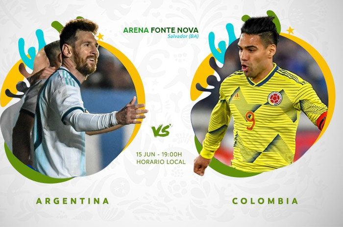 Pertandingan Argentina vs Kolombia pada ajang Copa America 2019.