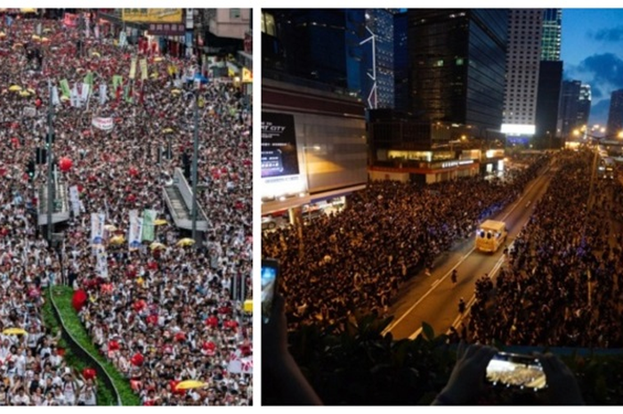 Bak Laut Terbelah, Jutaan Demonstran di Hongkong Membuka Jalan Agar Ambulans Bisa Lewat