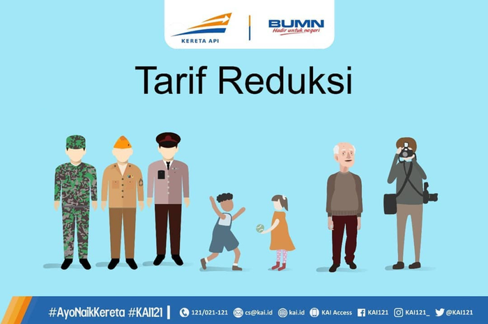 Melalui program tarif reduksi ini, orang-orang tertentu mendapat diskon atau potongan harga dari harga tiket normal yang berlaku.