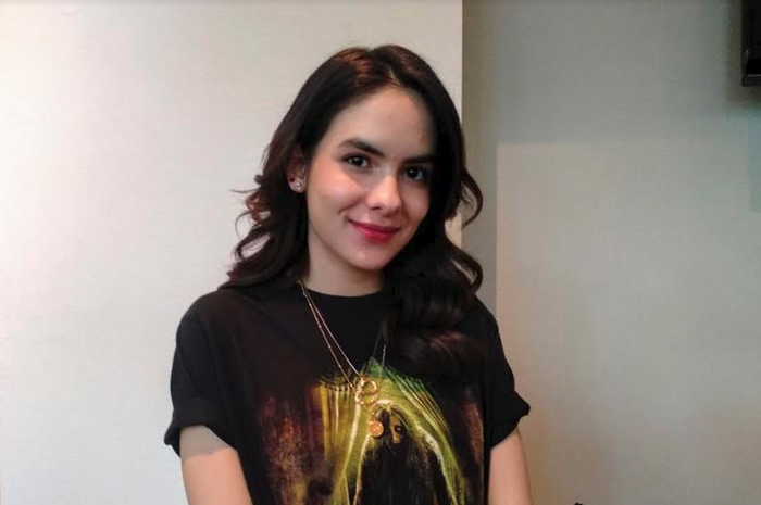 Steffi Zamora saat peluncuran official poster dan trailer 'Uka-uka The Movie' yang berlangsung di Epicentrum XXI, Kuningan, Jakarta Selatan, Senin (1/7/2019).
