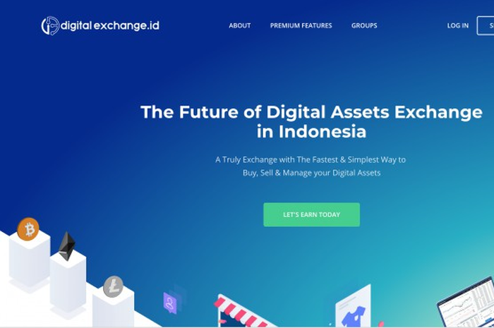 Tampilan website digitalexchange.id
