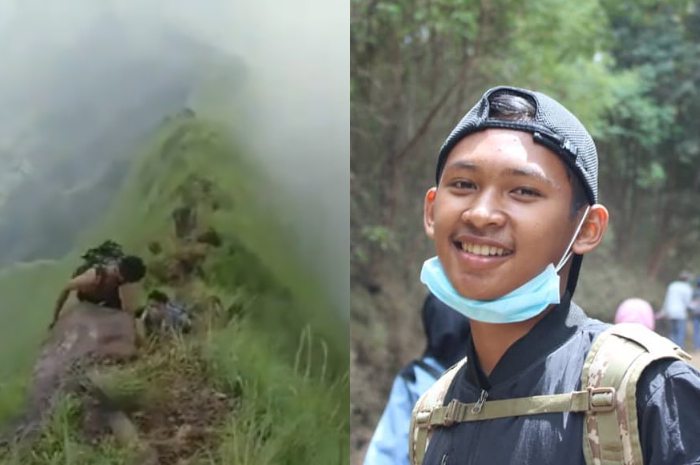 Jalur pendakian Punggung Naga yang dilalui Thoriq sebelum terpeleset ke jurang
