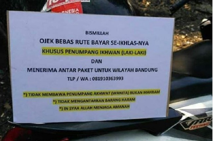 Driver ojol di Bandung cuma mau antar penumpang laki-laki.