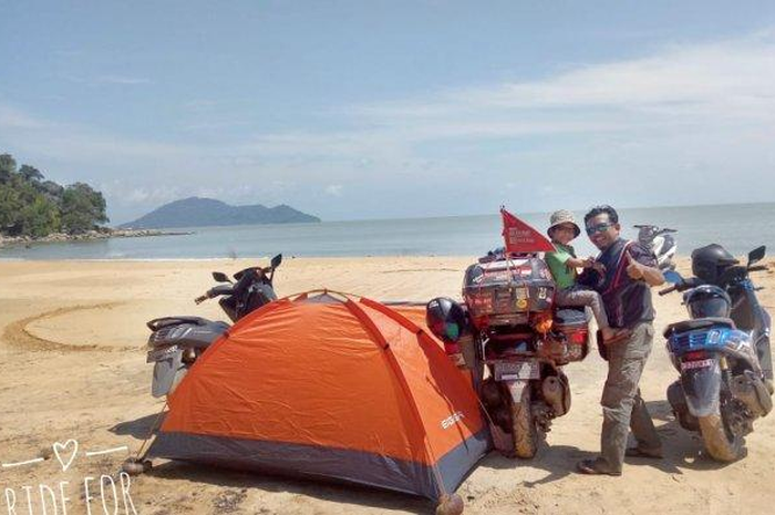 Motor Yamaha NMAX Lilik Gunawan sudah dimodifikasi untuk turing