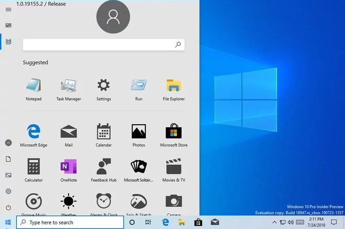 Bocoran desain baru start menu Windows 10