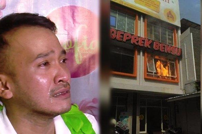 Gerai geprek bensu terbakar, Ruben alami kerugian hingga ratusan juta rupiah