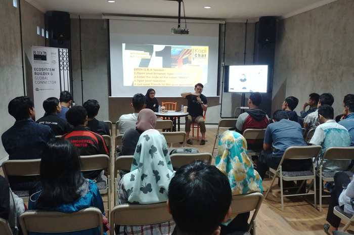 Diskusi tentang startup Blockchain di Block71, Yogyakarta bersama CEO Tokocrypto