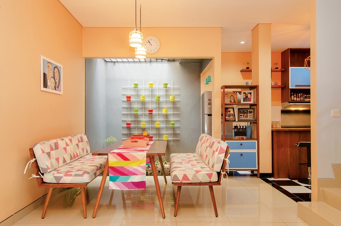 Retro yang Playful - ruang makan