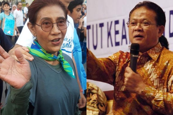 Menteri Susi menanggapi komentar Mantan Menteri Kelautan dan Perikanan tahun 2001-2004 Rokhmin Dahuri yang menyebut industri perikanan hancur lebur.