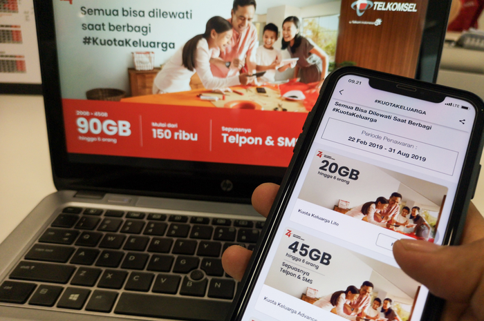 ilustrasi paket kuota keluarga Telkomsel