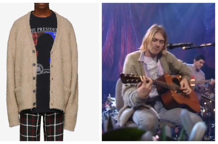 Vetements rilis replika cardigan ikonik yang dipakai Kurt Cobain